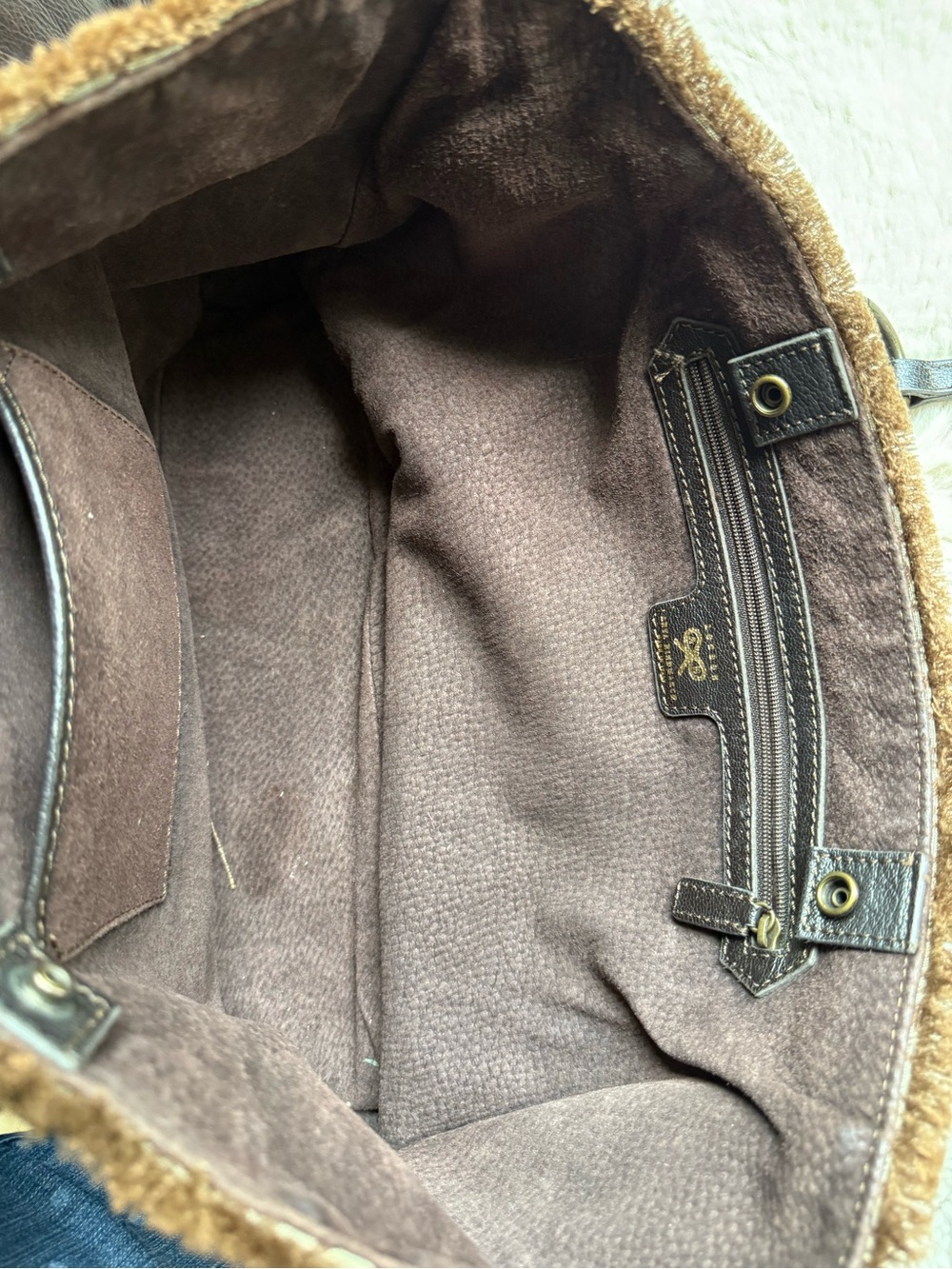 Anya Hindmarch EUC Brown Embroidered Tote Bag Unique Made in Italy - Picture 7 of 7